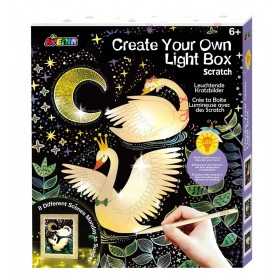 CREA LA TUA SCATOLA LUMINOSA create your own light box SCRATCH kit artistico AVENIR età 6+ BUKI - 1