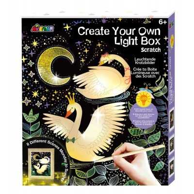 CREA LA TUA SCATOLA LUMINOSA create your own light box SCRATCH kit artistico AVENIR età 6+ BUKI - 1