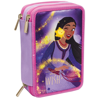 ASTUCCIO 3 ZIP tre cerniere WISH seven DISNEY triplo scomparto SCUOLA SEVEN - 1