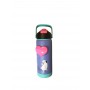 BORRACCIA in acciaio inox 304 VOL 500ML seven CUORE cartomania BLU caldo e freddo TENUTA STAGNA SEVEN - 1