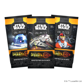 SALTO NELL'IPERSPAZIO booster pack STAR WARS UNLIMITED mazzo di carte IN ITALIANO età 12+ Asmodee - 1