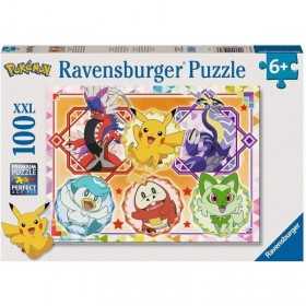 PUZZLE 100 PEZZI XXL ravensburger POKEMON scarlatto e violetto CM 36 X 49 età 6+