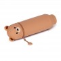 KAWAII 2 in 1 ASTUCCIO in silicone ORSO legami MARRONE con zip TOMBOLINO portapenne Legami - 3