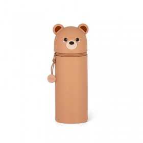 KAWAII 2 in 1 ASTUCCIO in silicone ORSO legami MARRONE con zip TOMBOLINO portapenne Legami - 1