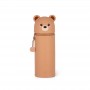 KAWAII 2 in 1 ASTUCCIO in silicone ORSO legami MARRONE con zip TOMBOLINO portapenne Legami - 1