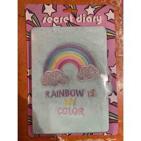 DIARIO SEGRETO tricoastal PELOSO con penna e lucchetto FURRY peluche ROSA TRI COASTAL DESIGN - 1