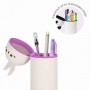 ASTUCCIO 2 IN 1 coniglio KAWAII con zip GRIGIO legami IN SILICONE Legami - 3