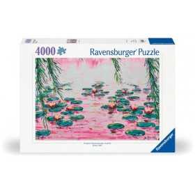 PUZZLE 4000 PEZZI ravensburger NINFEE ROSA originale PINK WATER LILIES softclick