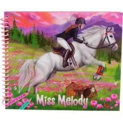 ALBUM Miss Melody 3D da colorare VESTI IL TUO CAVALLO decora CREA depesche STICKERS TATTILI