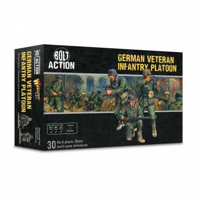 GERMAN VETERAN INFANTRY PLATOON miniature BOLT ACTION warlord games IN PLASTICA età 14+ Warlord Games - 1