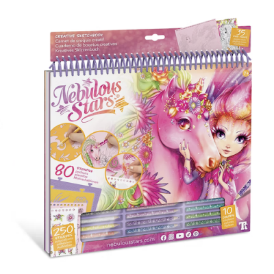 ALBUM creative sketchbook NEBULOUS STARS kit artistico CAVALLI FANTASTICI set creativo LILYAZ & VIVIAZ età 7+ NEBULOUS STARS - 1