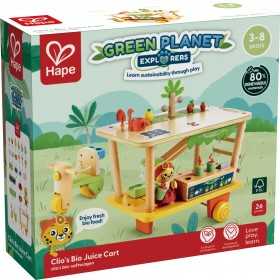 NEGOZIO DI SUCCHI BIO in legno e bioplastica HAPE con accessori E3429 green planet EXPLORERS età 3+ Hape - 1