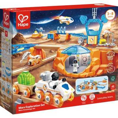 ESPLORAZIONE SU MARTE set per ferrovia HAPE trenino E3799 età 3+ Hape - 1