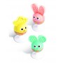 SET DI SONAGLI PER LA DENTIZIONE cheery critter rattle trio HAPE gioco per neonati E0123 da 0 mesi + Hape - 2