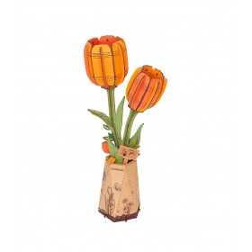 ORANGE TULIP tulipani ROWOOD in legno ROBOTIME wooden bloom craft TW081 età 8+ ROBOTIME - 2
