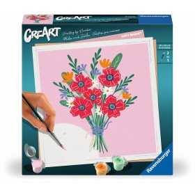 POPPY BOUQUET quadrato CREART kit artistico PENNELLO 2 IN 1 ravensburger 20 X 20 CM Ravensburger - 1
