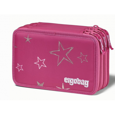 ASTUCCIO MAXI scuola 3 ZIP triplo scomparto ERGOBAG materiale riciclato STARLIGHT BEAR rosa Ergobag - 1