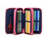 ASTUCCIO MAXI scuola 3 ZIP triplo scomparto ERGOBAG materiale riciclato STARLIGHT BEAR rosa Ergobag - 3