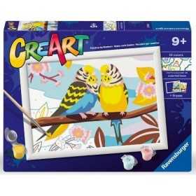 INSEPARABILI pappagalli LOVELY BUDGIES kit artistico 15 COLORI ravensburger CON CORNICE età 9+ Ravensburger - 1