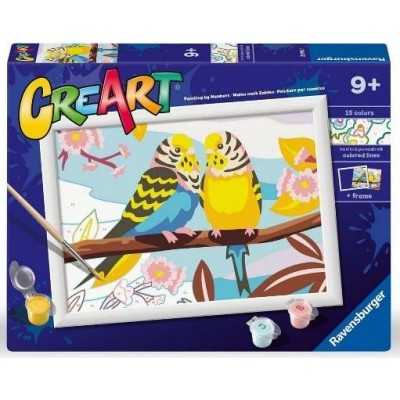 INSEPARABILI pappagalli LOVELY BUDGIES kit artistico 15 COLORI ravensburger CON CORNICE età 9+ Ravensburger - 1