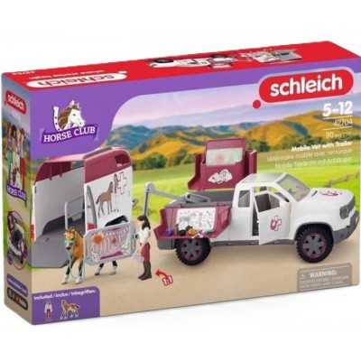 PICK UP WITH TRAILER ambulatorio veterinario mobile con rimorchio HORSE CLUB schleich 42704 età 5+ Schleich - 1