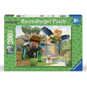 PUZZLE 200 XXL pezzi grandi MINECRAFT ANIMAL ADVENTURES ravensburger 49 X 36 CM età 8+ Ravensburger - 1