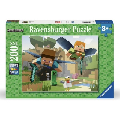 PUZZLE 200 XXL pezzi grandi MINECRAFT ANIMAL ADVENTURES ravensburger 49 X 36 CM età 8+ Ravensburger - 1