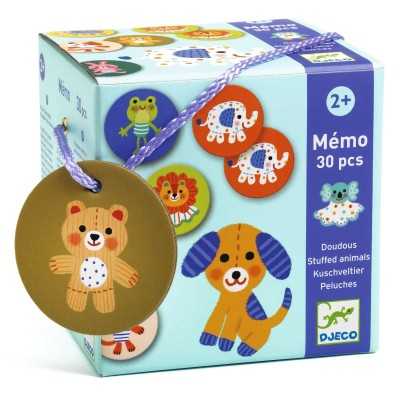 MEMO 30 PEZZI gioco di associazione MEMORY peluche DJECO in cartone DJ08264 età 2+ Djeco - 2