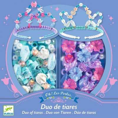 CREA GIOIELLI kit artistico DUO DI TIARE set PERLINE in plastica DJECO DJ00038 età 6+ Djeco - 1