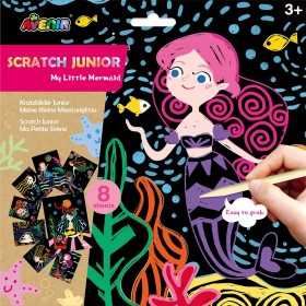 SCRATCH JUNIOR my mermaid friends SIRENETTA kit artistico AVENIR età 3+ AVENIR - 1