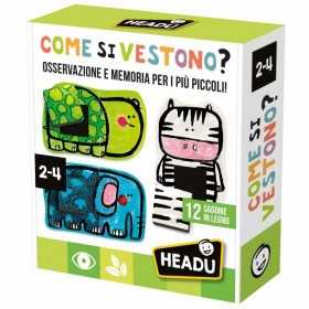 COME SI VESTONO? osservazione e memoria HEADU con 12 sagome IN LEGNO età 2+ HEADU - 1