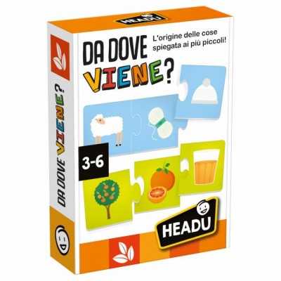 DA DOVE VIENE? provenienza HEADU in cartone GIOCO DIDATTICO età 3+ HEADU - 1