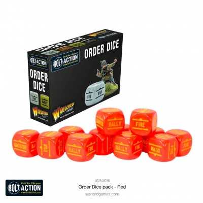 ORDER DICE bolt action RED set di 12 dadi comando WARLORD GAMES rossi Warlord Games - 2