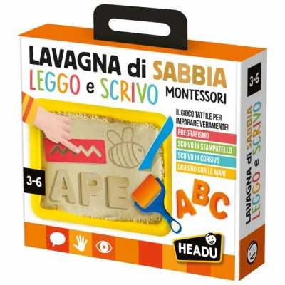 LAVAGNA DI SABBIA leggo e scrivo MONTESSORI headu GIOCO DIDATTICO età 3+ HEADU - 1
