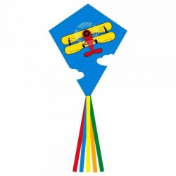 AQUILONE MONOFILO ECOLINE EDDY BIPLANE 70 CM single line kite INVENTO HQ età 5+