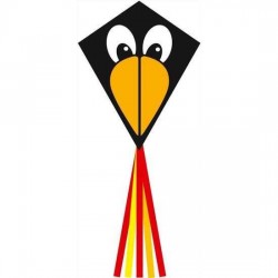 AQUILONE MONOFILO ECOLINE kids EDDY RAVEN 70 CM single line kite INVENTO HQ età 5+