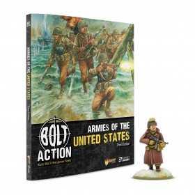 ARMIES OF THE UNITED STATES third edition BOLT ACTION manuale con miniatura esclusiva in omaggio WARLORD GAMES età 14+ Warlord G