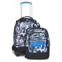 TROLLEY JACK tre ruote 3WD scuola DETACH seven QUICK GRAFFITI BOY vol 37 litri ZAINO staccabile 3 IN 1 SEVEN - 2