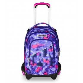 TROLLEY JACK tre ruote 3WD scuola DETACH seven SHADY DYE GIRL vol 37 litri ZAINO staccabile 3 IN 1 SEVEN - 1
