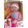 BAMBOLA BEBE' bebè PIGIAMA A RIGHE 51 cm BERENGUER Boutique DOLL bebe PUPAZZO bambolotto NEONATO età 2+