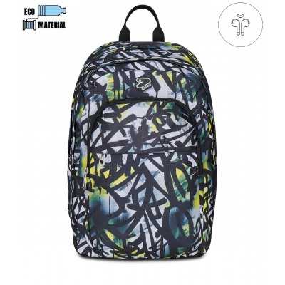 ZAINO scuola PRO XXL seven DETACH backpack SCRITTE BOY the double CON EARPHONE WIRELESS SEVEN - 1