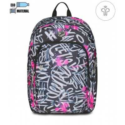 ZAINO scuola PRO XXL seven DETACH backpack SCRITTE GIRL the double CON EARPHONE WIRELESS SEVEN - 1