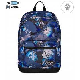 ZAINO scuola PRO XXL seven BLU AZZURRO backpack CON EARPHONE WIRELESS the double SEVEN - 2