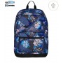 ZAINO scuola PRO XXL seven BLU AZZURRO backpack CON EARPHONE WIRELESS the double SEVEN - 2