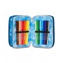 ASTUCCIO triplo scomparto QUICK GRAFFITI BOY con 3 zip SCUOLA seven COMPLETO di materiale SEVEN - 4