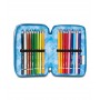 ASTUCCIO triplo scomparto QUICK GRAFFITI BOY con 3 zip SCUOLA seven COMPLETO di materiale SEVEN - 5