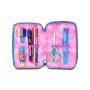 ASTUCCIO triplo scomparto QUICK GRAFFITI GIRL con 3 zip SCUOLA seven COMPLETO di materiale SEVEN - 3