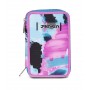 ASTUCCIO triplo scomparto QUICK GRAFFITI GIRL con 3 zip SCUOLA seven COMPLETO di materiale SEVEN - 6