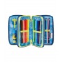 ASTUCCIO triplo scomparto SHADY DYE BOY con 3 zip SCUOLA seven COMPLETO di materiale SEVEN - 2