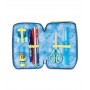 ASTUCCIO triplo scomparto SHADY DYE BOY con 3 zip SCUOLA seven COMPLETO di materiale SEVEN - 3